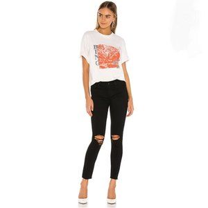 NEW PAIGE BLACK FRAYED JEANS